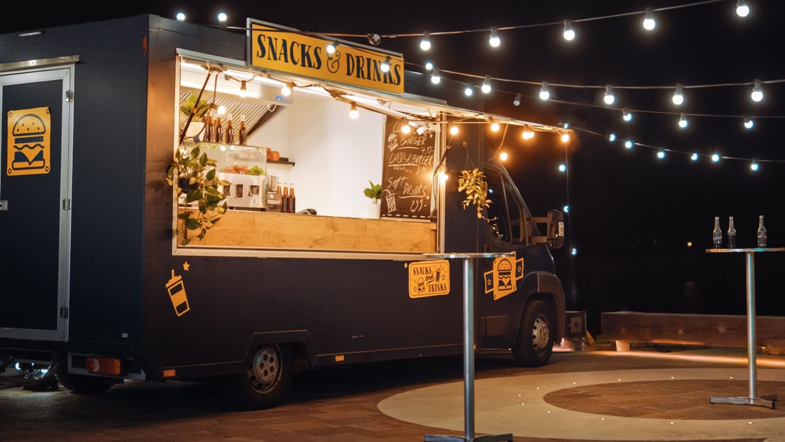 Mobile food business serving customers